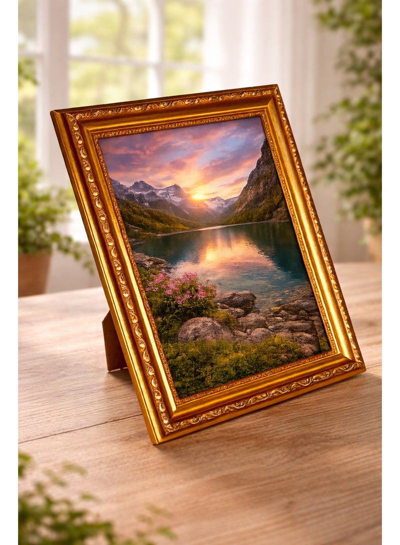 PVC Golden Photo Frame A4 (26×35 cm) – Waterproof Decorative Wall Frame for Certificates, Photos, Artwork & Documents, Lightweight Gold Border Display Frame - Image 4